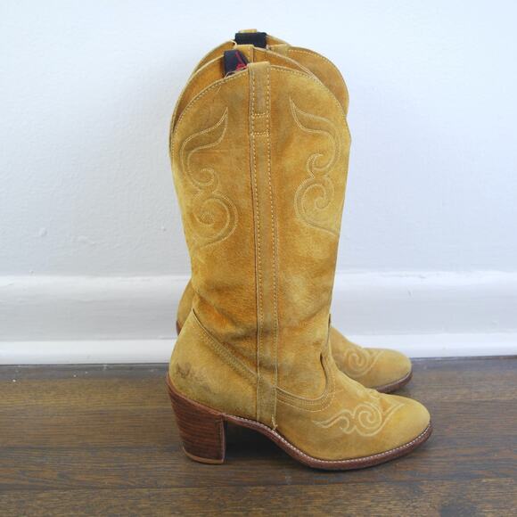 Vintage 70s Dingo Cowboy Boots ACME Camel Tan Western - Picture 6 of 10